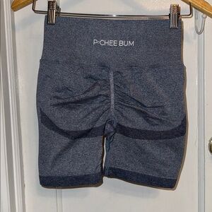PCHEE BUM blue scrunch shorts